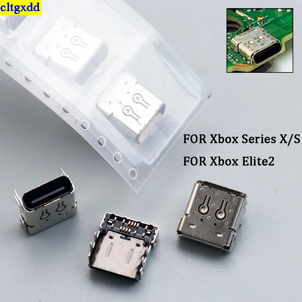 Cltgxdd 1-10 Piece for Xbox Series X S Type-C Charger Socket Port Controller for Xbox Elite 2 Interface USB Charging Connector