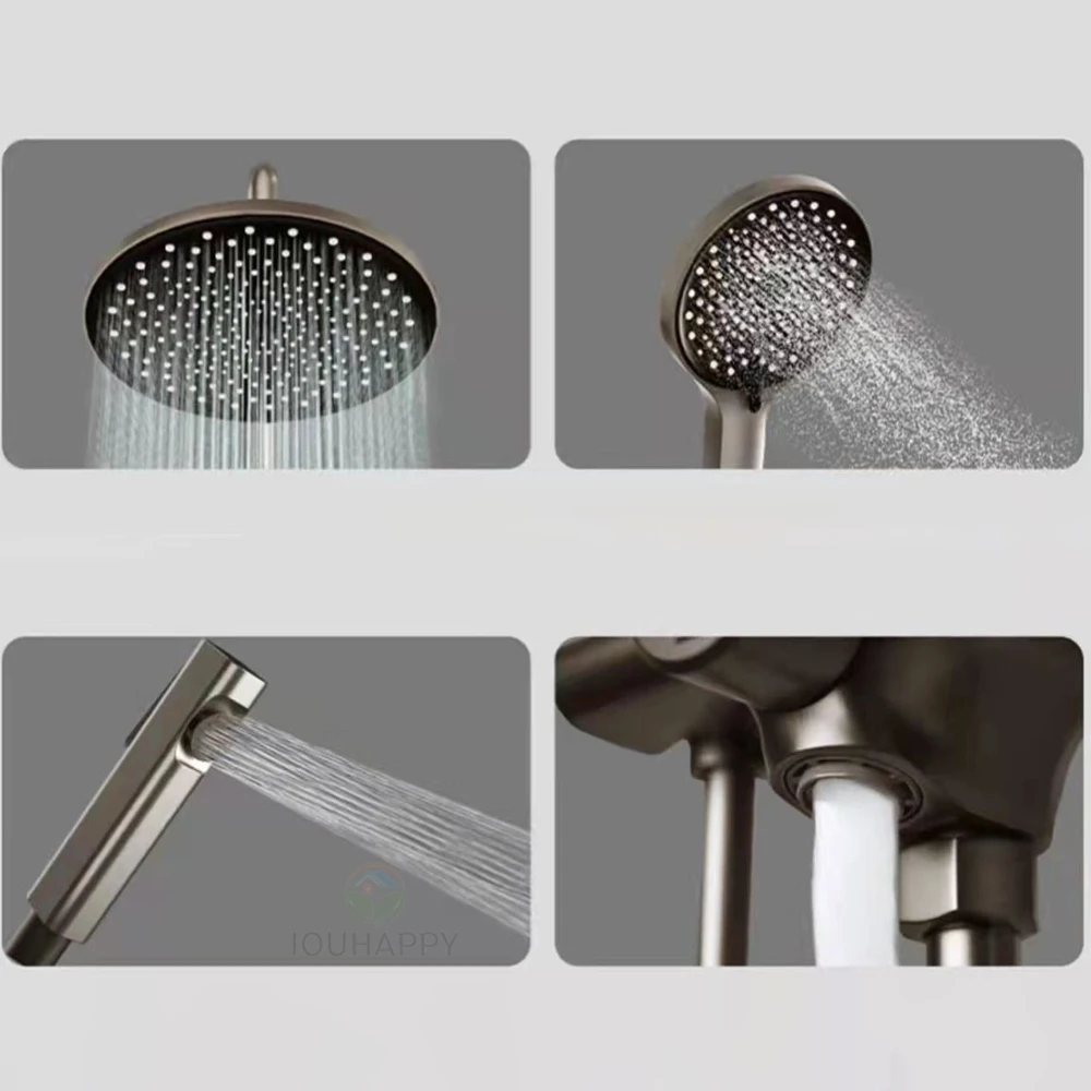 US Ship High Pressure Shower Head Cold and Hot Rainfall Shower Head Set 9 Inch Large Panles Shower System Bathroom Accessories