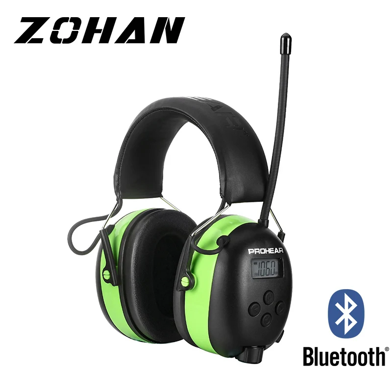 Hearing Protection Bluetooth Headphones Electronic Earmuffs AM/FM Radio 5.0 for Mowing Safety Ear Muffs 2000mAh Lithium Battery