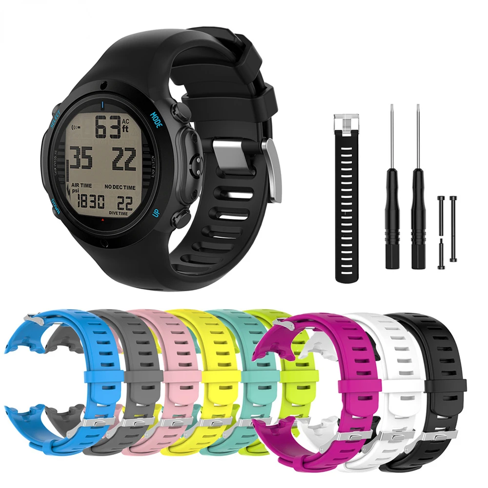 Soft Silicone Watchband for SUUNTO D4 D4i Smart Watch Replacement Strap Bracelet for SUUNTO NOVO Watch Correa