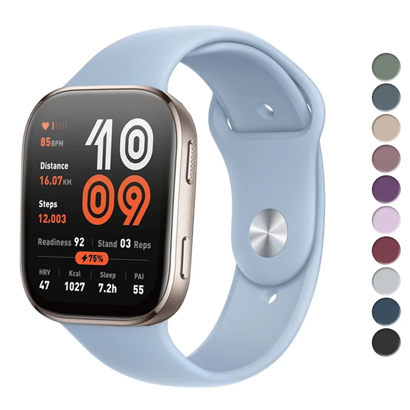 22mm Silicone watch Strap for Amazfit Bip 5 Band Replacement smart watch Wristband Soft Bracelet WatchBand for Amazfit Bip 6 5