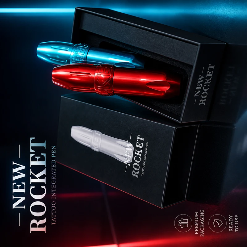 ROCKBT Wireless Tattoo Pen Ergonomic Grip Adjustable Stroke PMU Permanent Makeup Machine For Professional Tattoo Artists