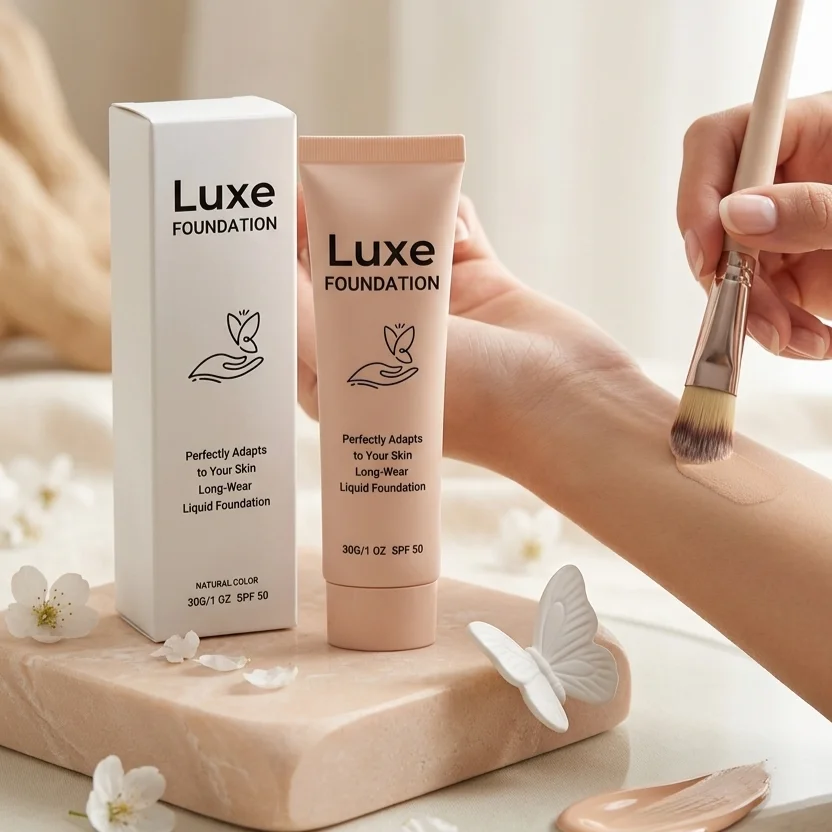 Color Changing Liquid Foundation SPF 50 Self Adjust Skin Tone Natural Conceal Face Fine Flaws Invisible Skin Pores Makeup Base