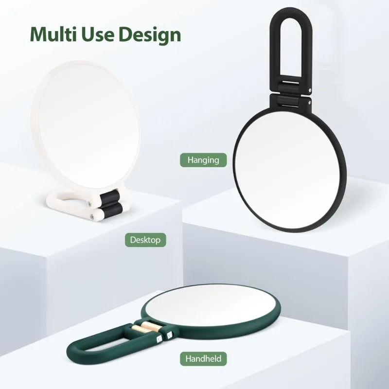 Beauty Hand Mirror, 30X Magnifying Mirror on Stand, Double Sided Magnifying Mirror with 30X/1X Magnification, 360°Adjustable Han