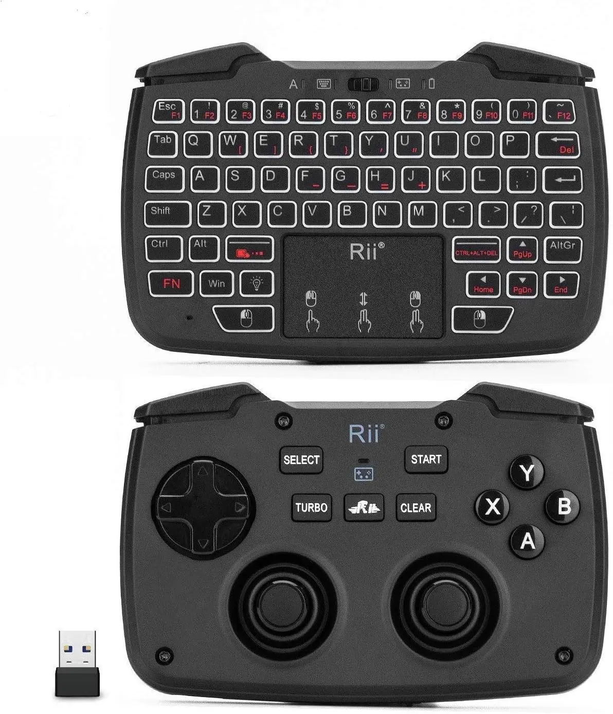 Legion Go Keyboard, 3 in 1 2.4GHz Wireless Portable Game Controller  Keyboard Mouse Combo Turbo Vibration Function for Legion Go