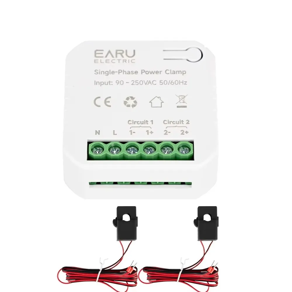 WiFi Zigbee Smart 2way Bilateral Energy Meter 80-300A AC110V 220V Clamp CT KWh Power Electricity Consumption Monitor PC311