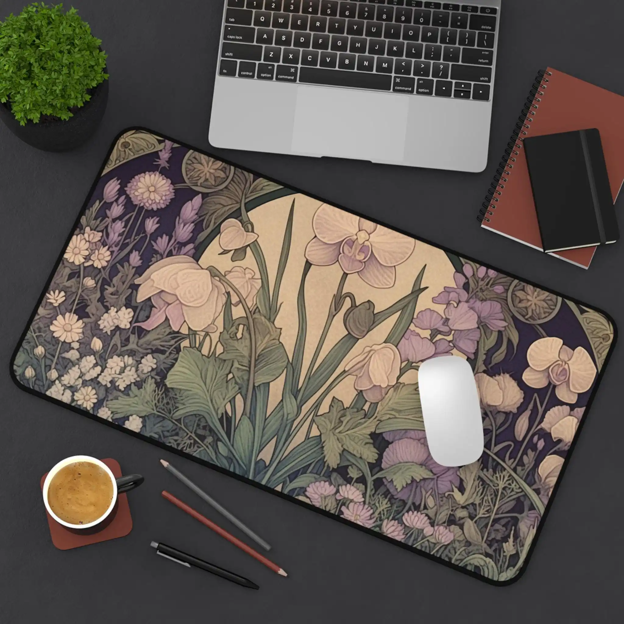 New Art Orchid Theme Mouse Pad, Non-slip Waterproof Mouse Pad, Office Gaming Desk Decoration Mat, Perfect Gift for Friends.