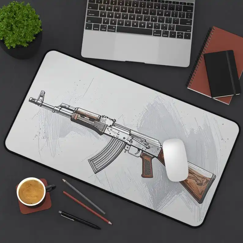 Cool AK47 Pattern Mouse Pad,anti-slip and Waterproof Mouse Pad,decorative Mat for Office Gaming Desk,a Perfect Gift for Friends.