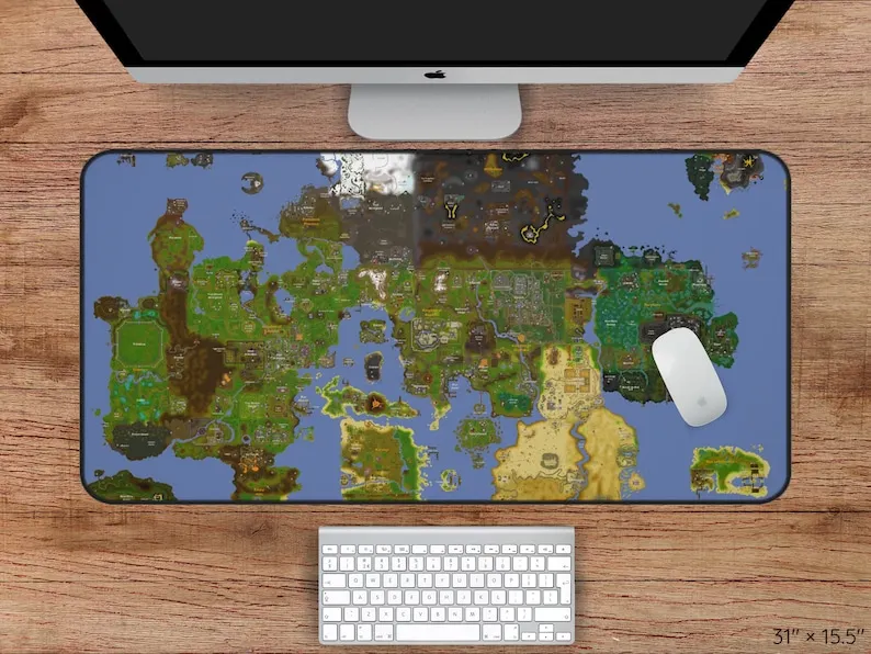 Vintage Map Desk Mat, Non-slip Waterproof Gaming Mouse Pad, Office and Gaming Desk Decorative Mat, The Perfect Gift for Friends.