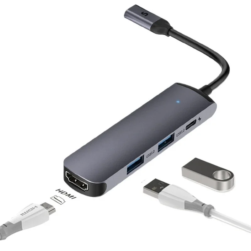 Typec docking station is suitable for mobile phone notebook cable conversion to expand USB/HDMI/VGA interface, etc
