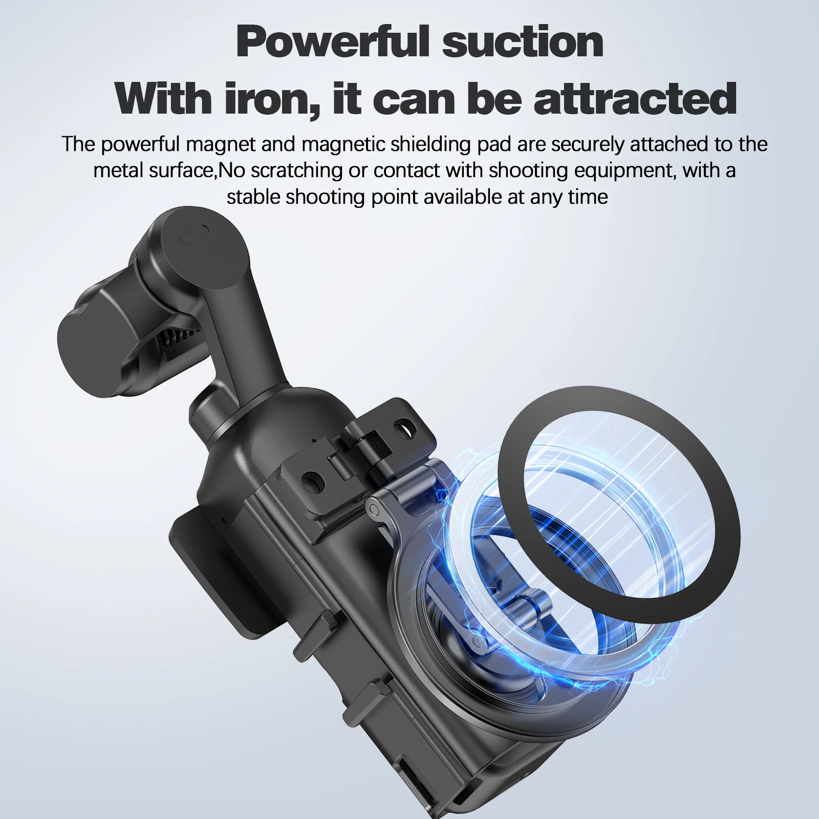 Magnetic Mount for DJI Pocket 4/4Pro 3Axis Adjustable Cold Shoe 1/4 Screw Quick Release Anti Scratch Stable Holder