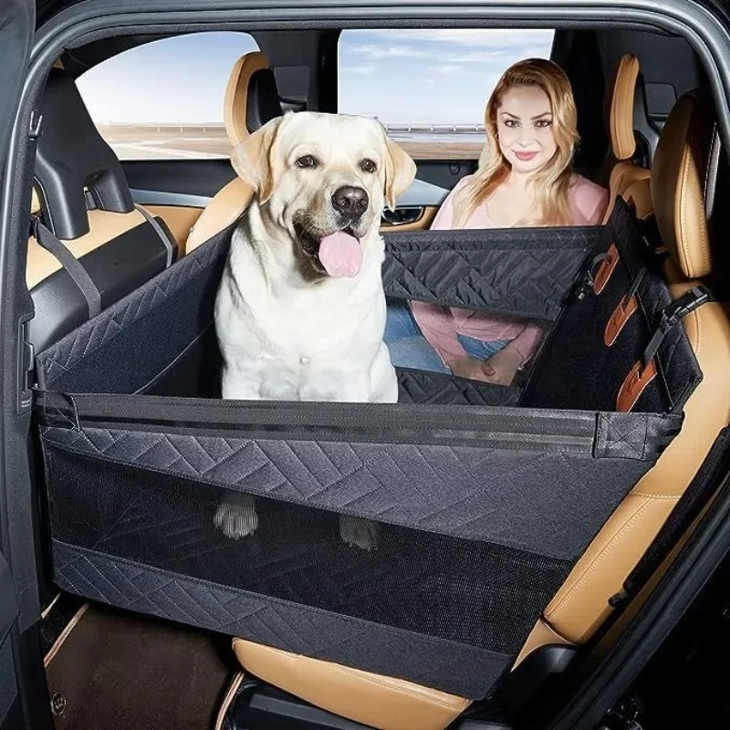 Large Space Comfortable Pet Car Seat Waterproof Washable Mesh Wear Resistant Oxford Cloth Dog Car Seat Suitable for SUV Trucks