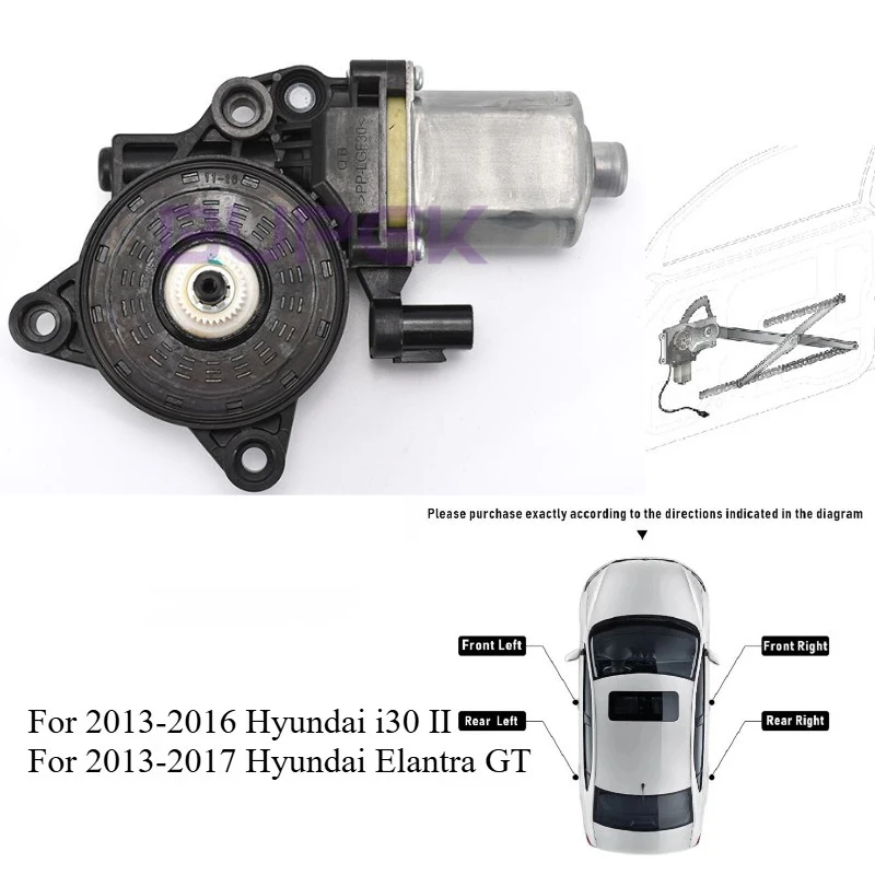 1pc Front Right Power Glass Lifter Motor for 2013-2016 Hyundai i30 Elantra GT Electric Window Regulator Motor Parts 82460A5000