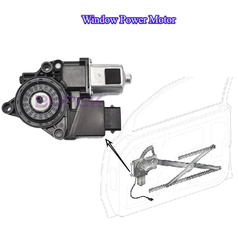 BUPEK Car Power Window Lift for 2016-2020 Hyundai i20 Electric Window Regulator Motor Genuine Parts 82460C7000