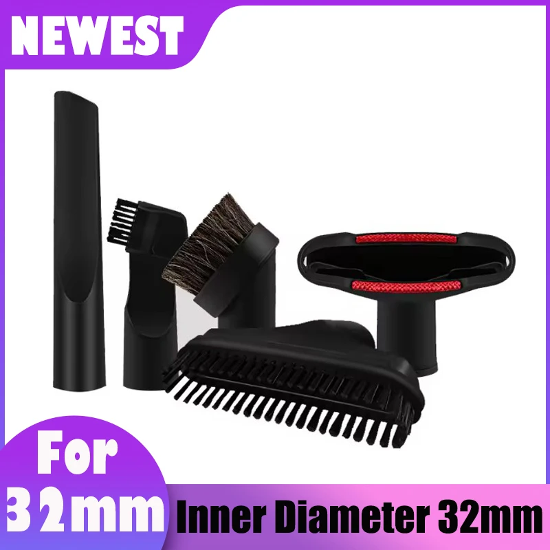 Car Vacuum Cleaner Brush Head Nozzle Inner Diameter 32mm Adapter Vacuum Cleaner Replacement Attachment Spare Part Dust Collector