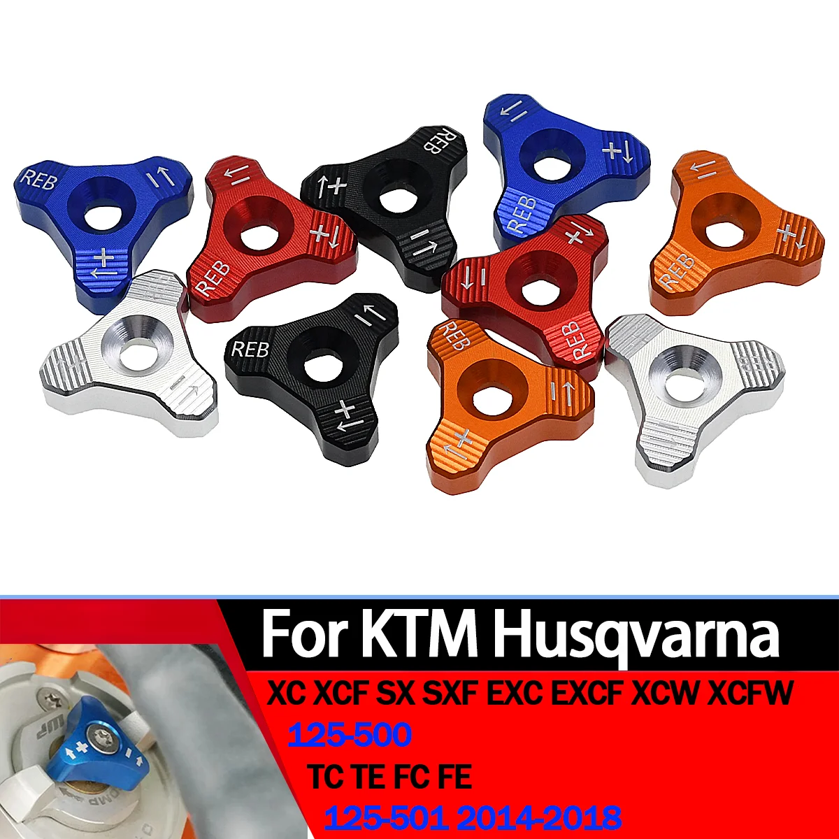 Motocross CNC 48mm Front Shock Absorber Fork Knob Adjuster Bolt For KTM EXC SX SXF XCW XCF EXCF EXCR For Husqvarna TCTE FC FE TX