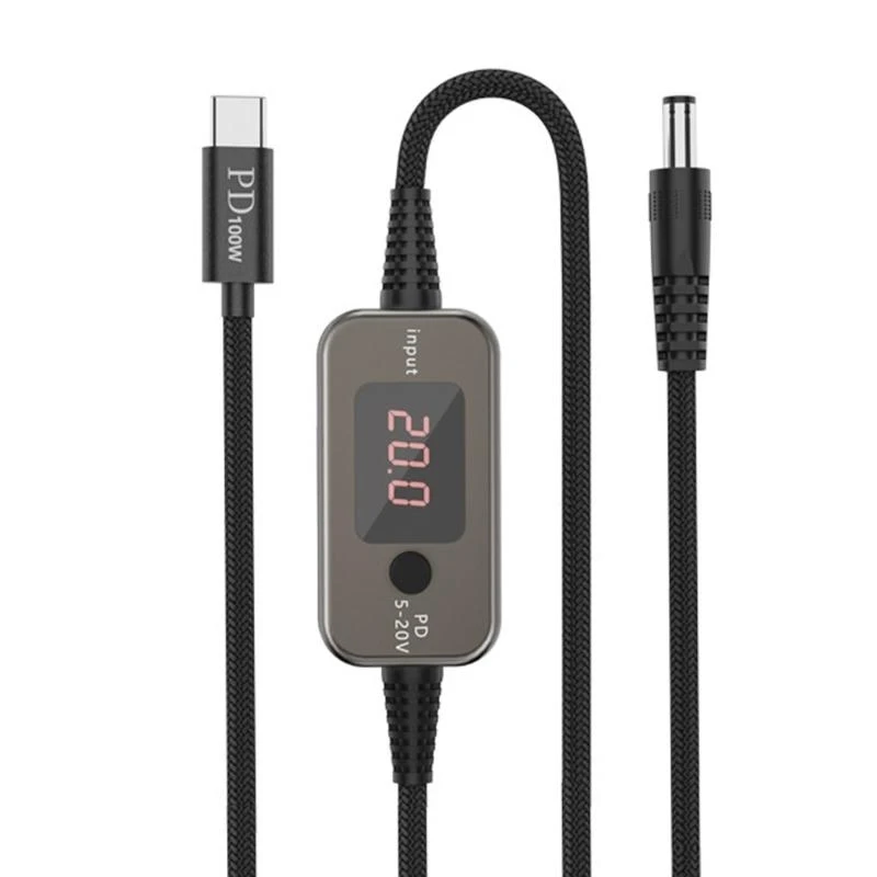 U55B Adjustable Voltages USB C To DC5521 Charging Cable PD100W 10 Conversion Heads