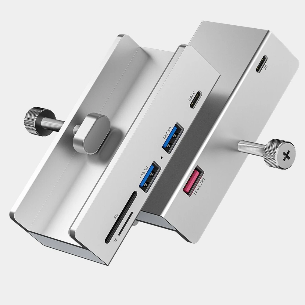 Type-C aluminum alloy USB 3.0 docking station fixed clip adjustable thickness aluminum HUB clip converter hub fixed