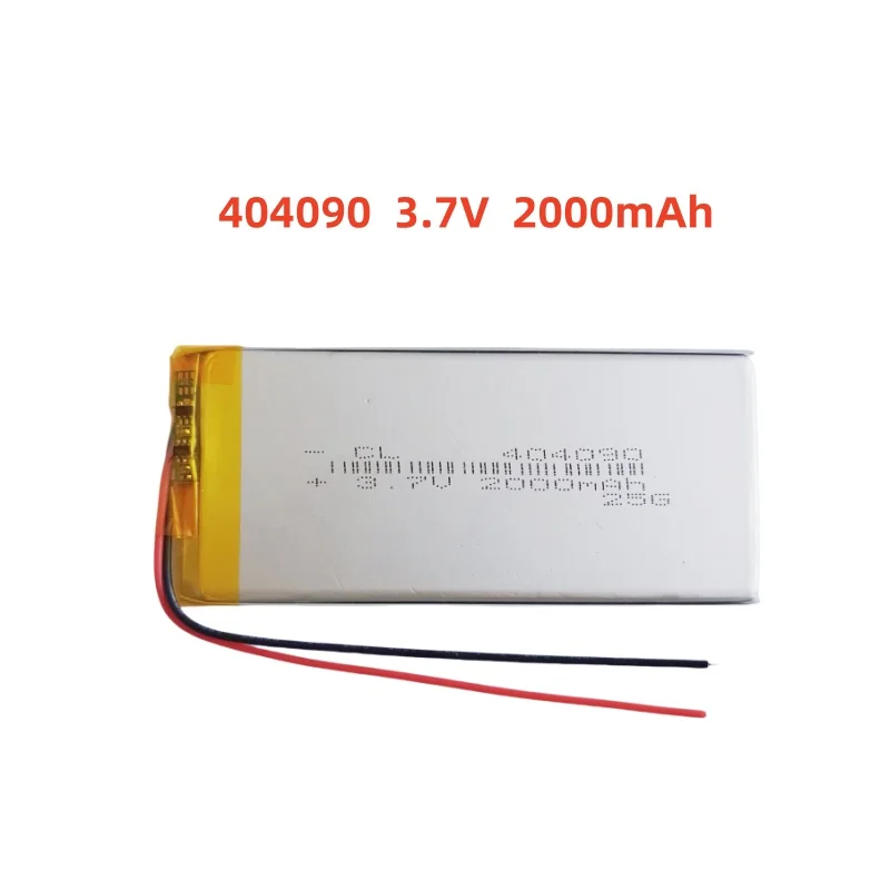 404090 3.7V 2000mAh Lithium Polymer LiPo Rechargeable Battery Li Cells For PAD DVD E-book Note Book Bluetooth Headset Mobile