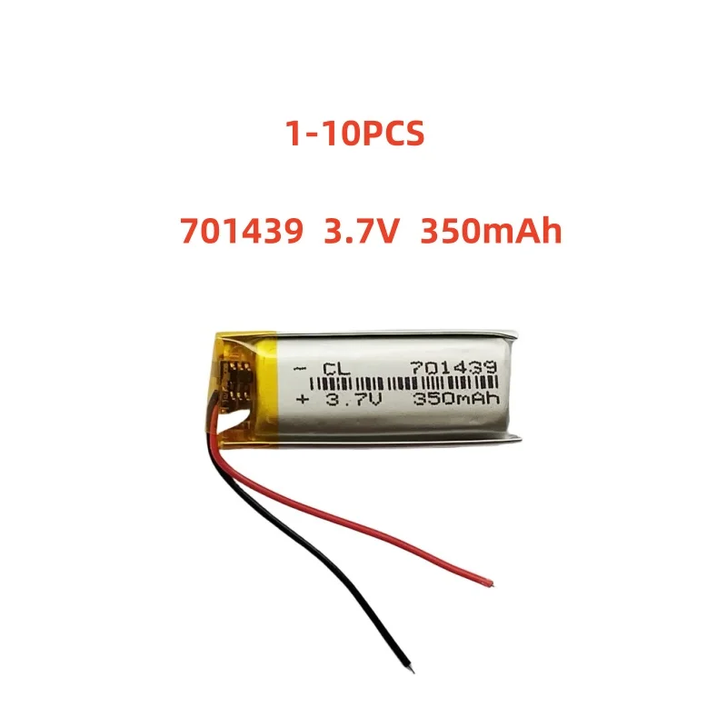 701439 3.7V 350mAh Small Size Lipo Rechargeable Battery Lithium Polymer For MP3 Bluetooth MID Headset Headphone Video Pen