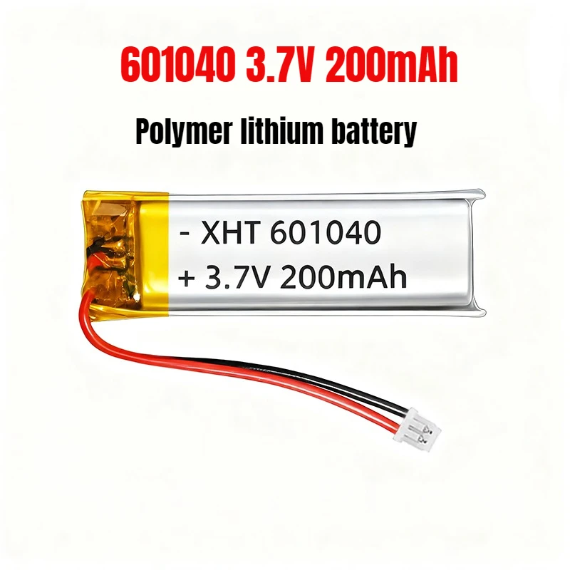 601040 3.7V Lithium Battery Li Po Battery 200mAh Lipo Rechargeable Li Polymer Batteries for Beauty Instruments Headsets