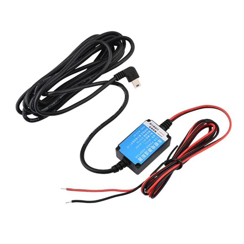 Mini USB 12V 24V To DC 5V 3A Charger Cable Step Down Converter Cable Car Buck Power Supply Charger Adaptor for GPS DVR Charging