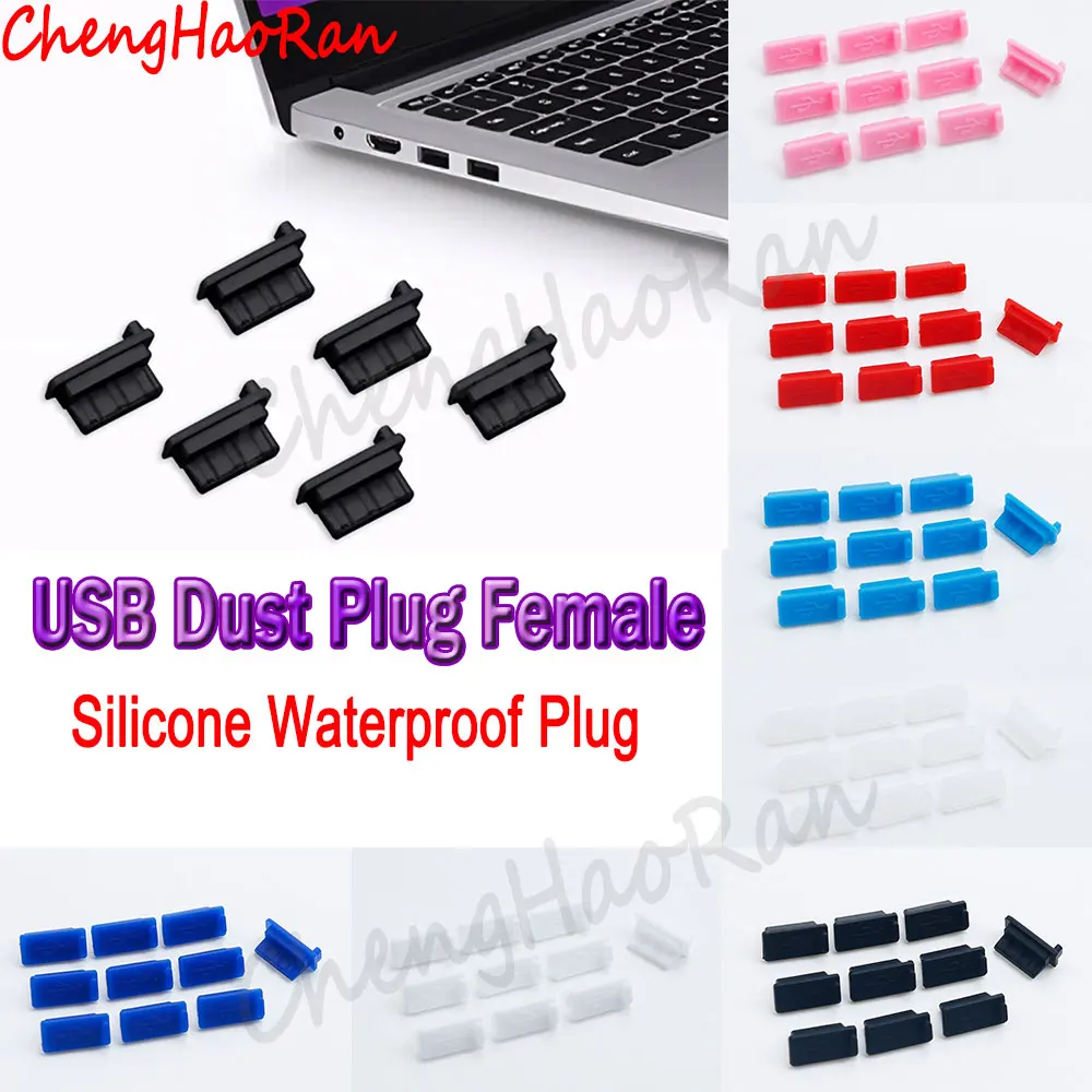 1 Set USB Silicone Dust Plug Charger Port Cover Cap USB Hole Plug USB Dust Cap Silicone Dustproof Protector Tablet PC Notebook
