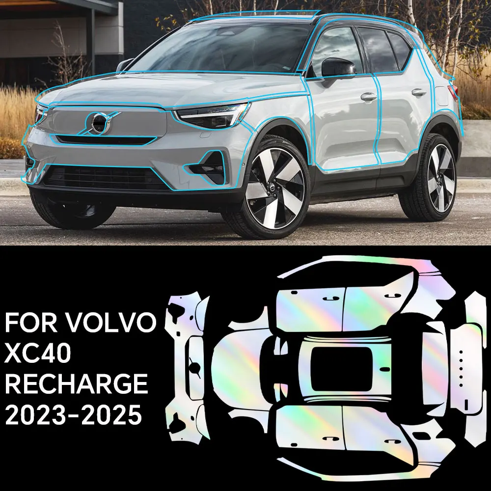 Custom Precut For Volvo XC40 Recharge 2023-2024 Car Paint Protection Film Auto Body TPU Transparent Anti Scratch Car Accessorie
