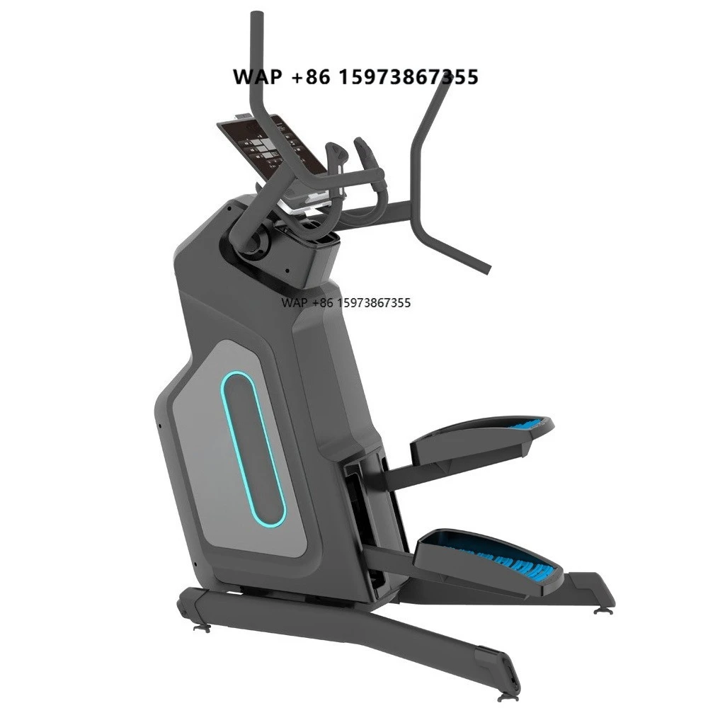 LED Digital Display Screen Fitness Stair Stepper with Handlebar Commercial Cardio Elliptical Exercise Machine Gym Equipment