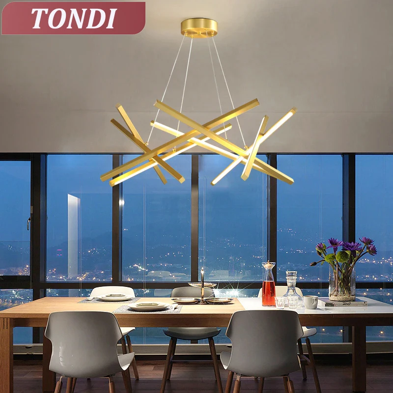 Nordic LED Chandelier Suitable For Living Room Dining Room Kitchen Room Decoration Remote Control Chandelier Luster