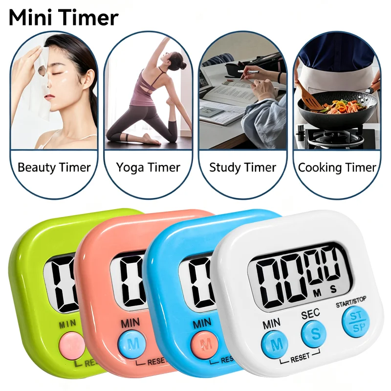 Digital Kitchen Timer LCD Display Loud Alarm Magnetic Count Up Down Clock Table Wall Mount For Cooking Baking Study Home Decor