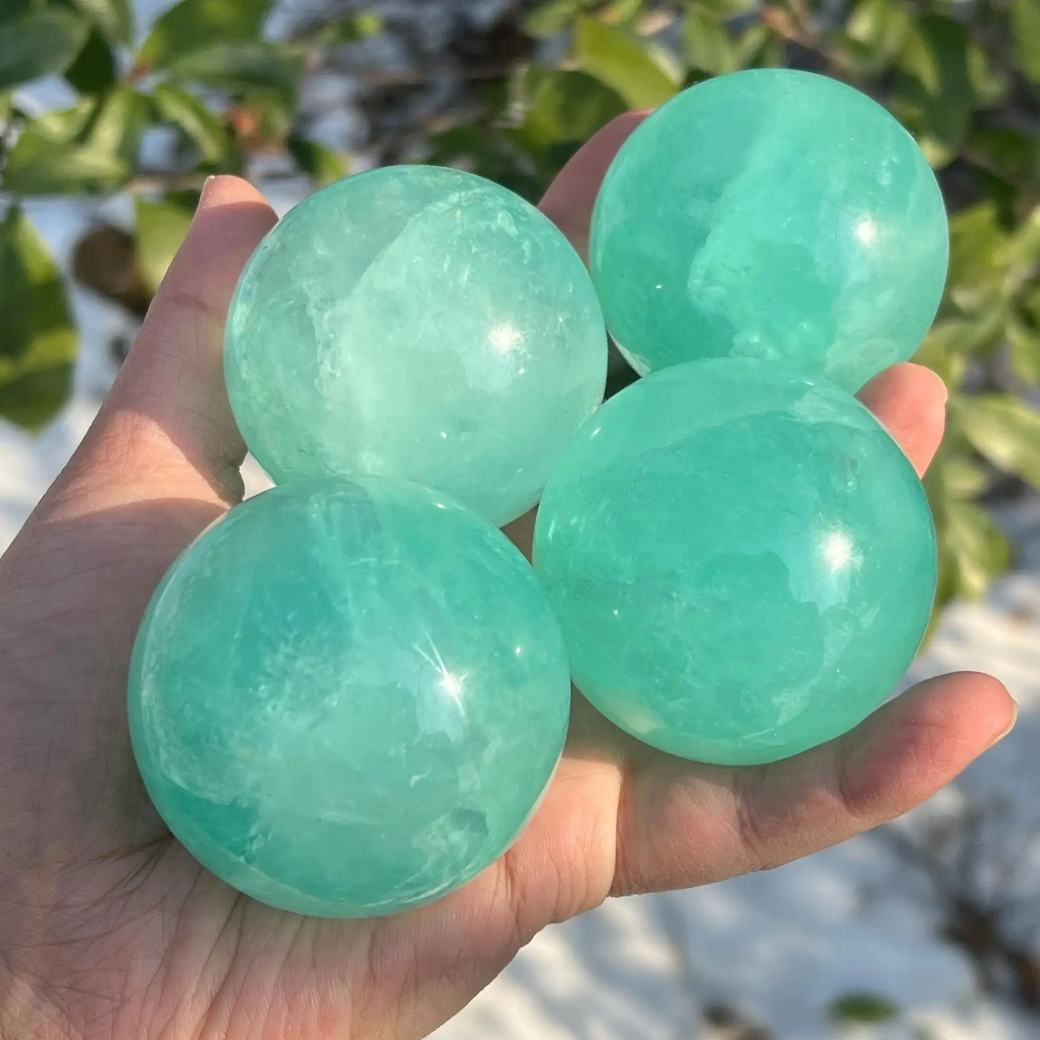 Natural Green Fluorite Sphere, Premium Polished Gem Orb, Spiritual Mineral Decor, Elegant Home Art Collectible Gift