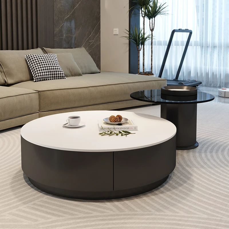 m Simple Decorative Round Glass Coffee Tables Minimalist Coffee Tables Premium Bedroom Mesas Para Home Furniture m