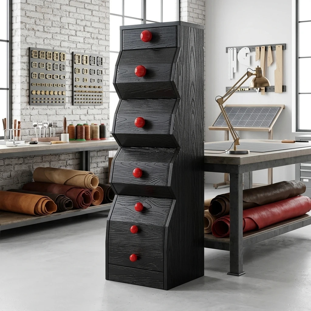 #Nordic Designer 5 Drawer Chest Premium Solid Wood Minimalist High End Cabinet for Bedroom Living Room Home Corner Decor Modern