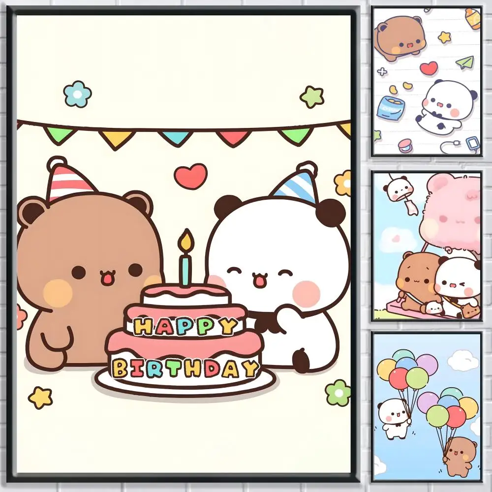 Cartoon Cute Dudu Bubu Poster Premium Decorative Wall Stickers Living Room Home Dormitory Easy To Install No Damage