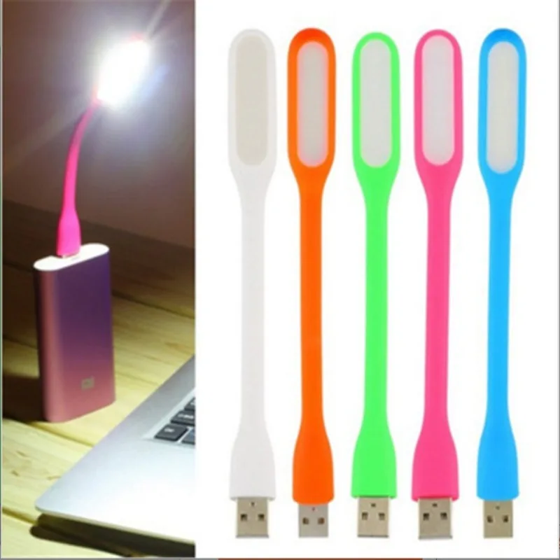 1pcs Mini Pocket USB Night Light 5V 1.2W Super Bright Bendable Reading Book Light Led Lamp Radom Color For Power Bank PC Laptop