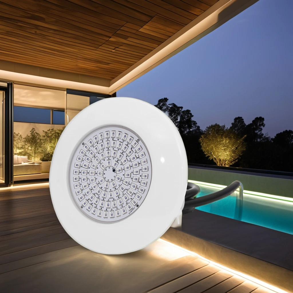 High Brightness RGB LED Swimming Pool Light IP68 Waterproof SMD Recessed Underwater Pool Lights Single Remote 12V White PC
