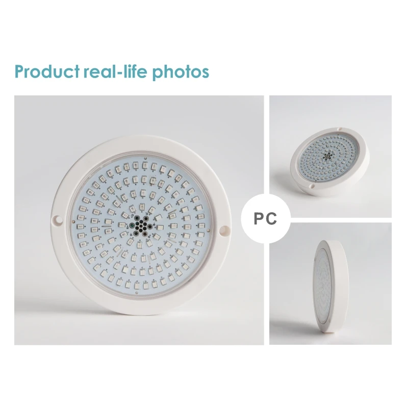 HOTOOK 12V IP68 Waterproof 10W Remote Control RGB Resin Filled PC Pool Lamp Mini Wall Mounted Swimming Pool Light Led Underwater