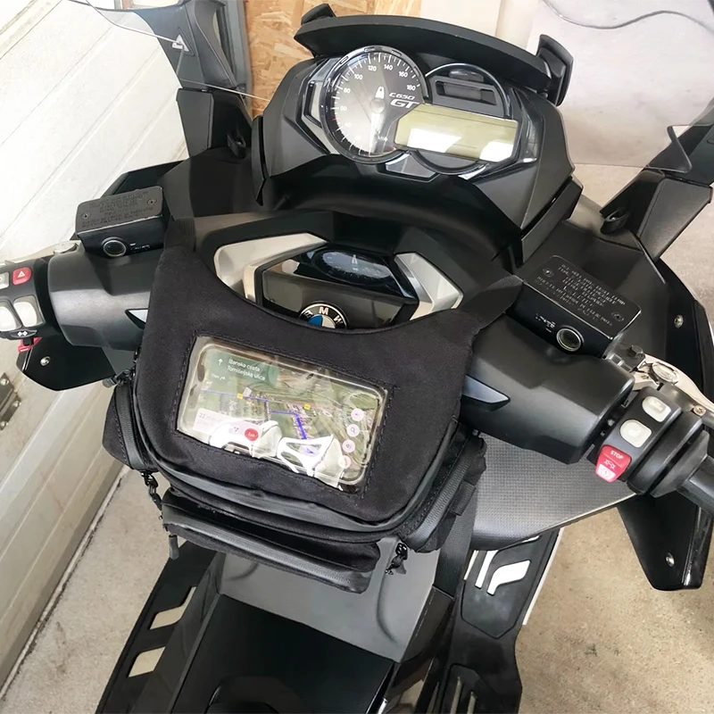 For BMW C600 SPORT C650GT C400X C400GT GTS250 C600 Front Motorcycle Bag Touch Screen Waterproof Navigation Handlebar Storage Bag