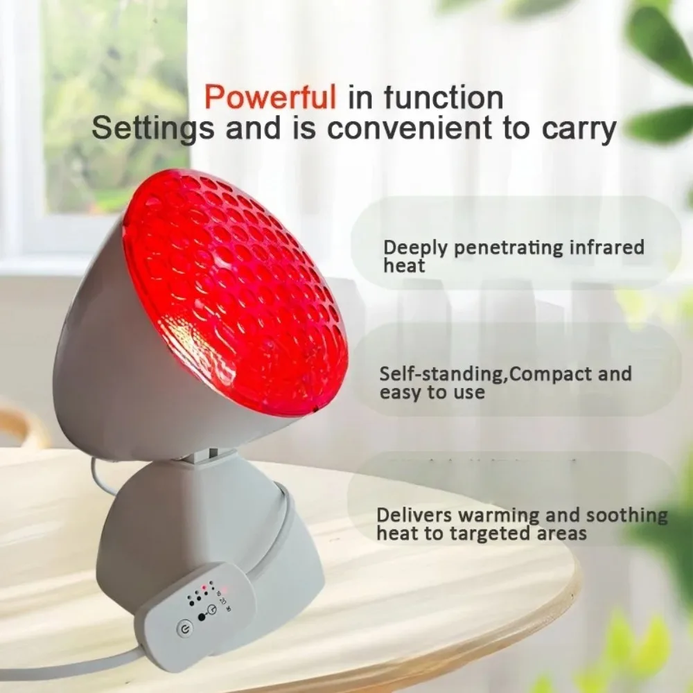 Beauty Therapy Lamp Adjustable Temperature LED Infrared Light Timed Function Portable Home Yoga Fitness Heating Lamp