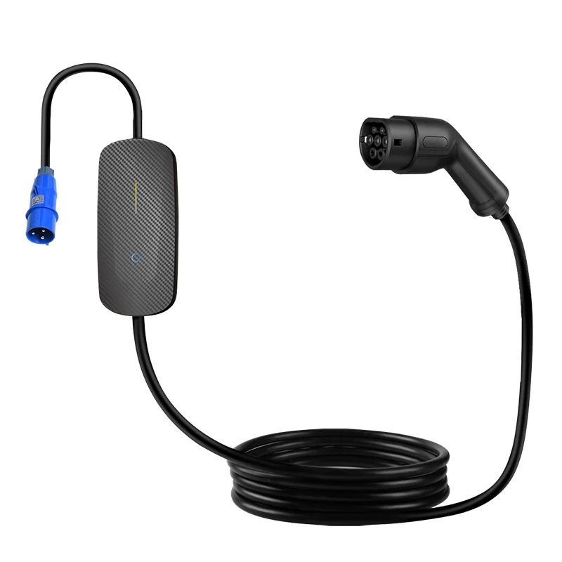 Portable Home Outdoor Mobile Electric Car Fast Charger Adjustable Current 16A 3.5Kw 32A 7Kw Type 2 Ev Car Charger for BYD VW