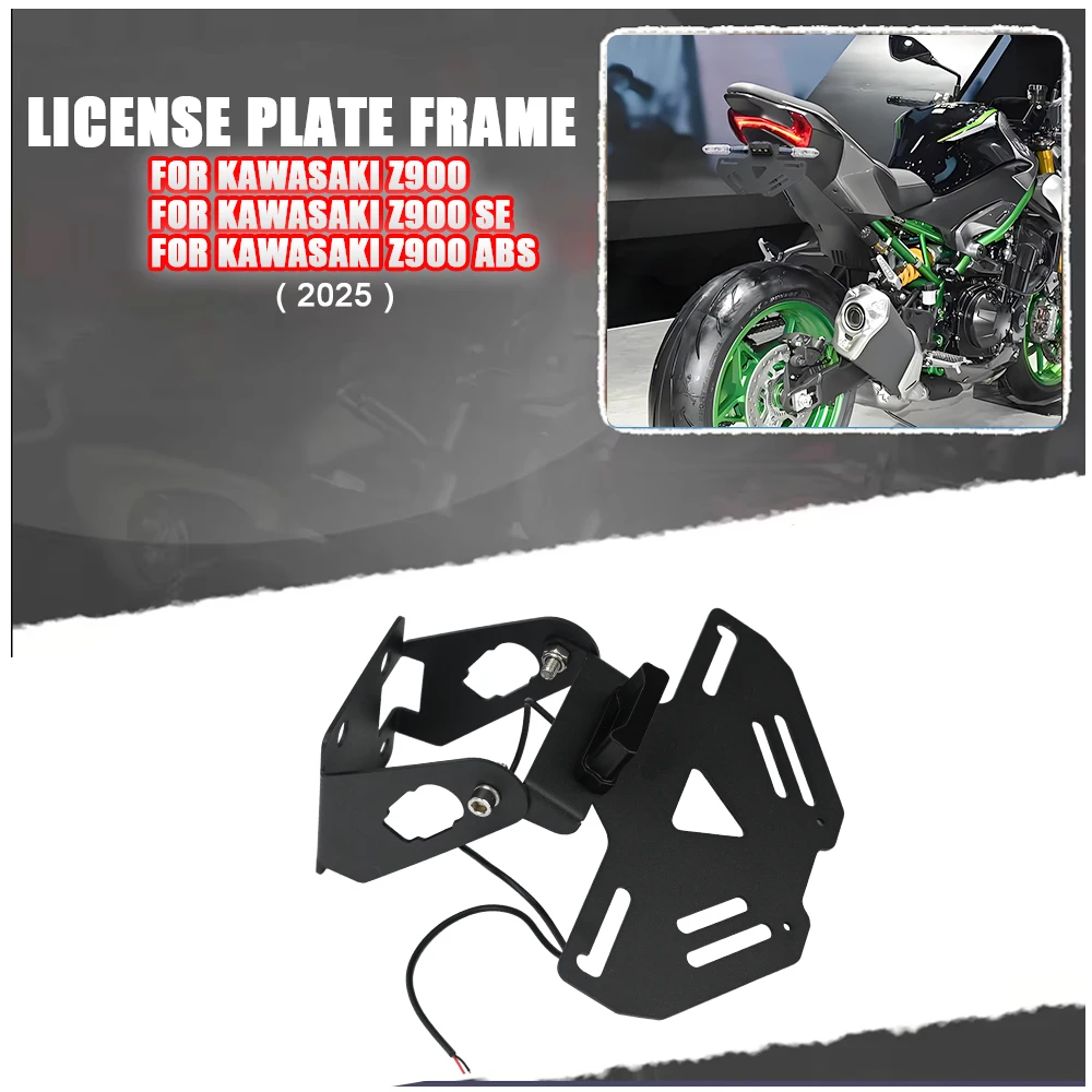 For KAWASAKI  Z900 2025 Z900SE 2025 Z900ABS Foldable Motorcycle Tail Tidy Frame Fender Eliminator LED Light Blinker Accessories
