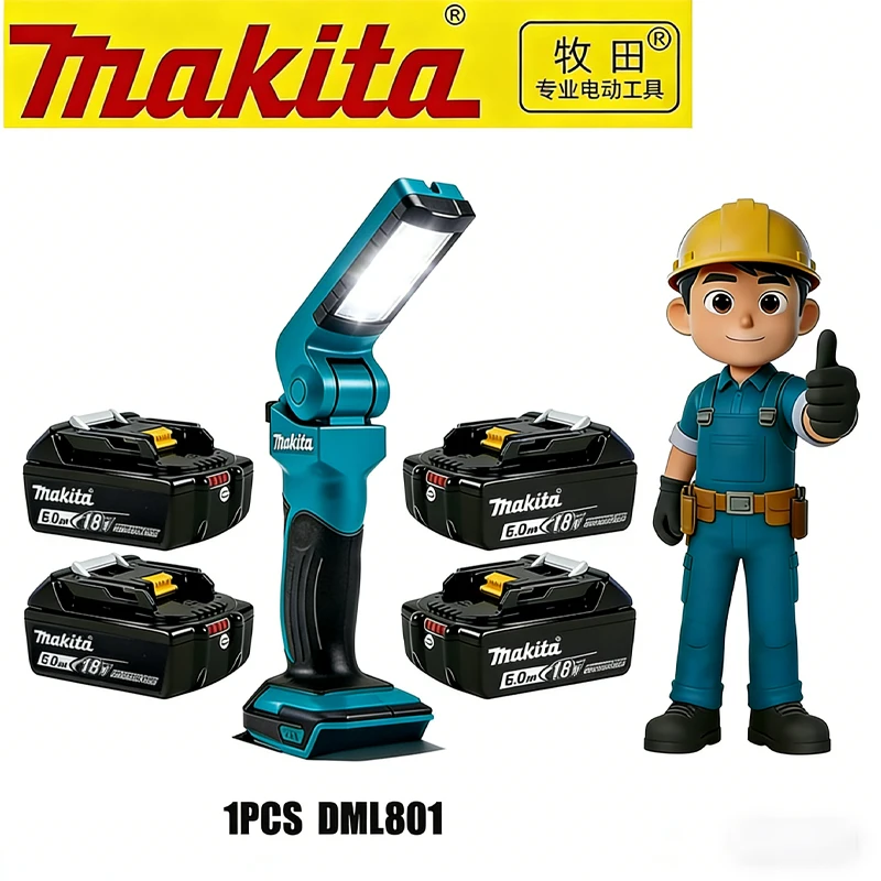 battery️ Original Makita DML801 18V LXT rechargeable work light folding desk lamp LED flashlight is only used for tool lighting