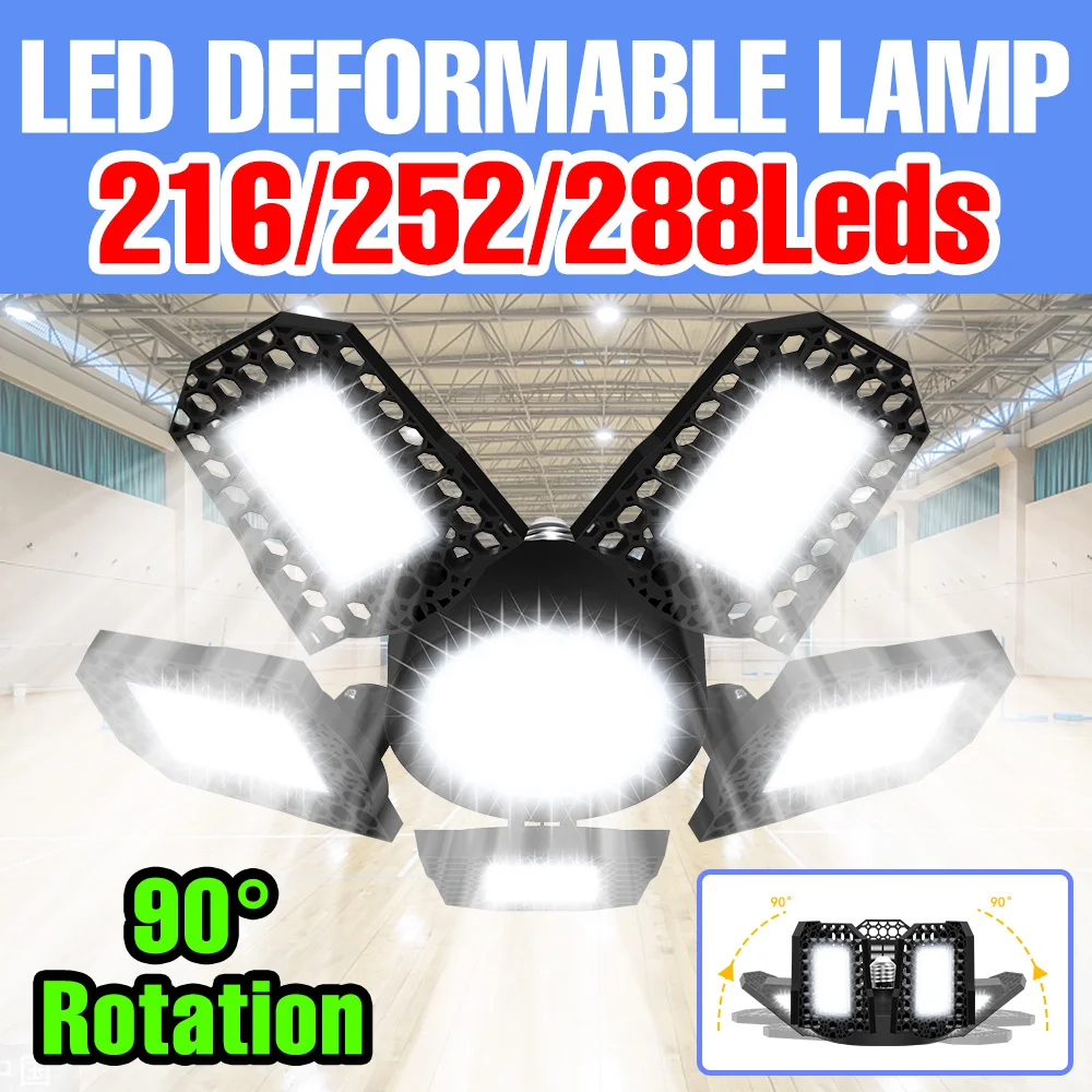 300W E27/E26 LED Garage Lights Deformable Lamp Cold/Warm White LED Bulb For Workshop Warehouse Basement Parking Lot AC 100V-277V