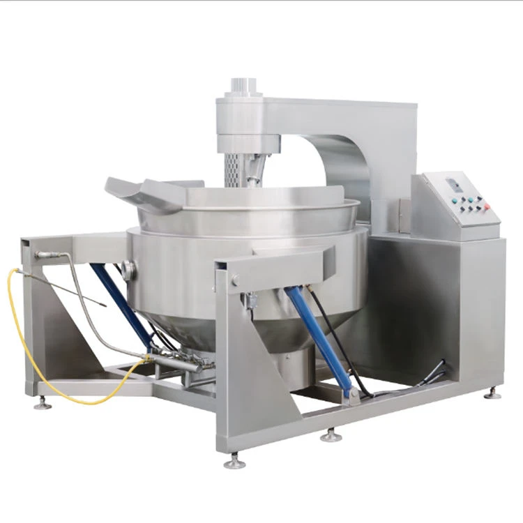 Food Cooker Steam/Gas/Electric Jacket Kettle With Agitator Mixer Double Jacketed Kettle Fruit Jam Cooking Equipment