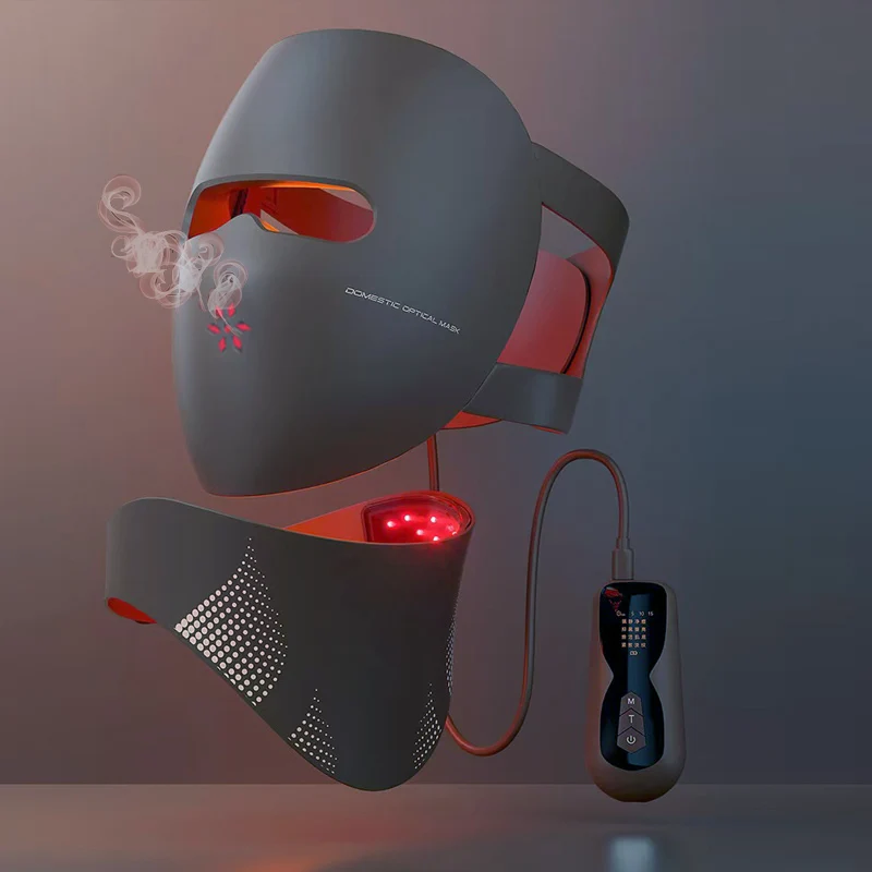 High Quality Soft Silicone 3C Led Face Neck Mask Light Therapy Ergonomic Design for True Anti-Aging Skincare at Home and Travel