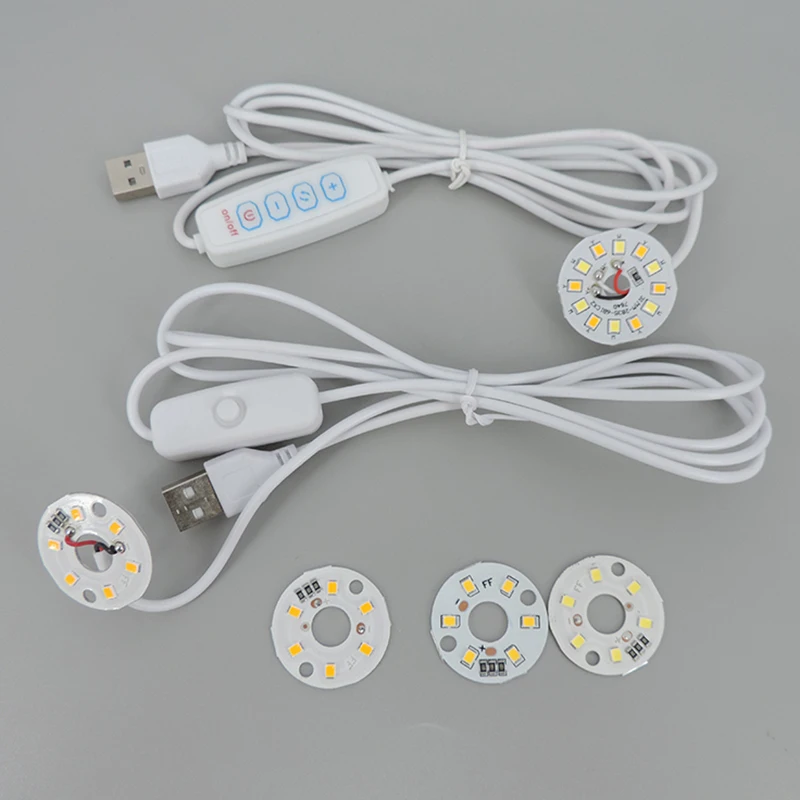 Warm White DC 5V 3W USB LED Lights 2835 Chip Single Color Reading Night Light Desk Book Tablet Lamp with Cable Dimmable