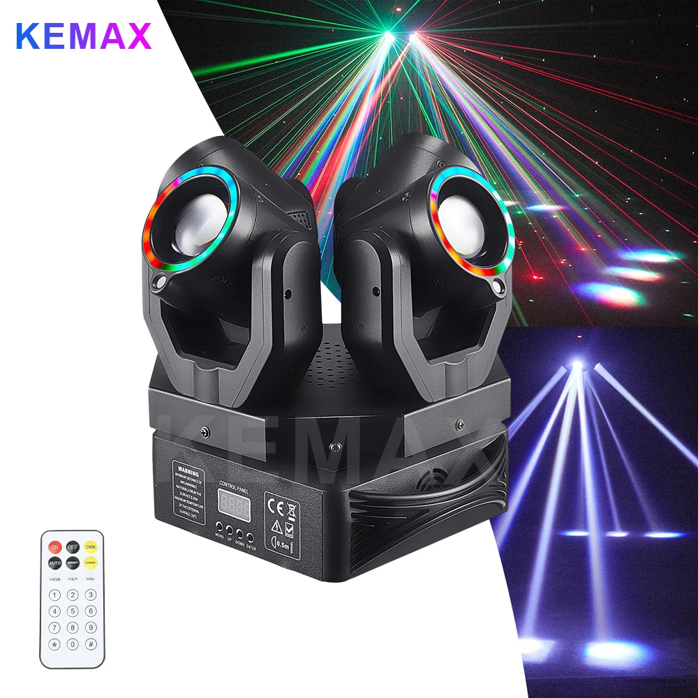 Lyre 150W LED Mobile Head Remote Control DJ Party Light RGBW DMX Beam Moving Head Disco Stage Lighting For Home Club Birthday