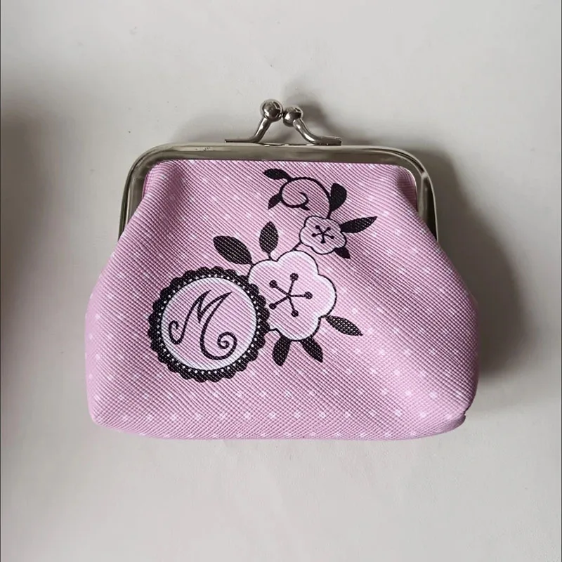 New Cartoon Lady Anime Girl Character Cosplay Pink Bag Wallet Coin Purse Kawaii PU Printing Portable Bag Accessory Ornament Prop