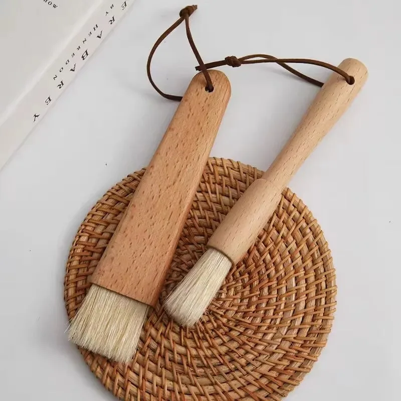 2Pcs Kitchen Oil Brushes BBQ Sauce Brush Grill Basting Brush Baking Pastry Cooking Brush Barbecue Grilling Tools Accessories